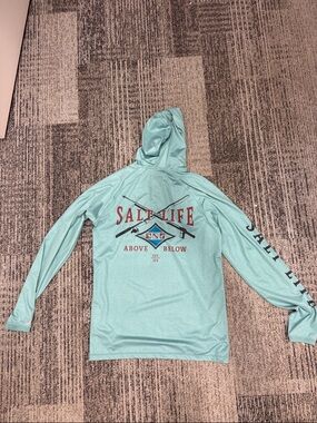 Salt Life Aqua Performance Hooded Long Sleeve